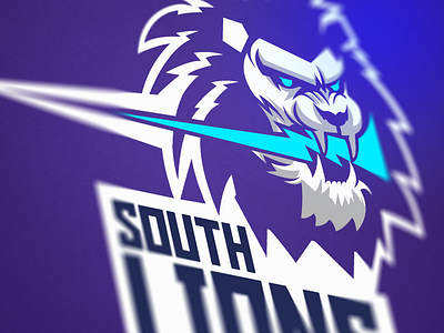 South Lions american football americanfootball brand football lion lions logo