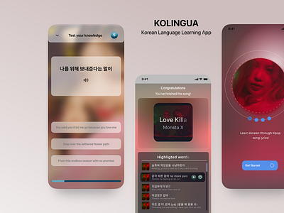 Kolingua | Korean Language Learning App UI Design