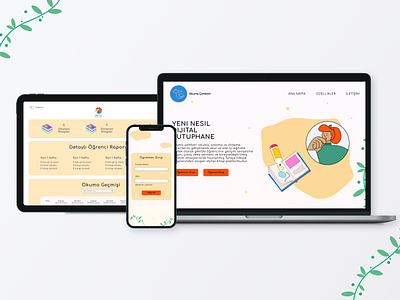 Okuma Cemberi dashboard design educational platform responsive design ui web design