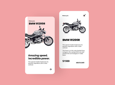 Motorcycle App appmobile motorcycle ui concept ui design
