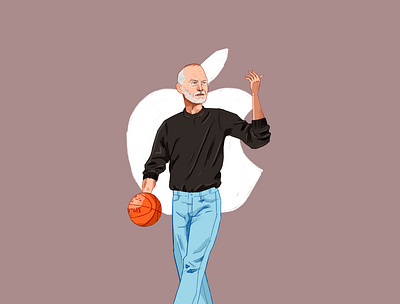 ICONIC BALLIN 01 |. STEVE JOBS apple basketball iconic illustration sketch sports stevejobs technology