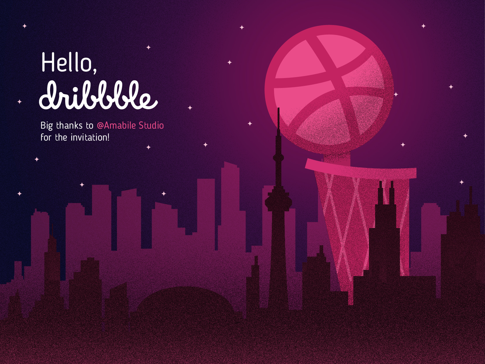 Hello, Dribbble! champion debutshot firstshot graphicdesign illustration invite nba vector
