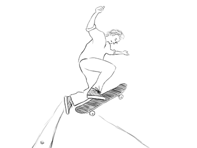 no comply animated gif animation gif illustration line no comply skateboard skateboarding
