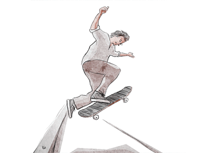 no comply color animated gif animation gif illustration no comply skateboard skateboarding