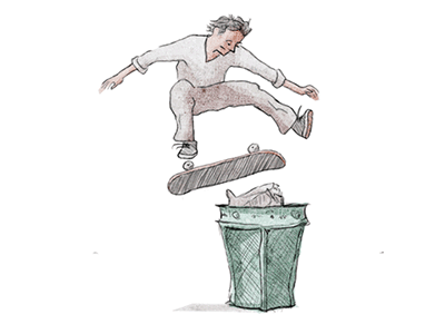 trashcan flip color animated gif animation gif illustration kick flip skateboard skateboarding