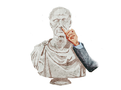 Nose Flicked bust illustration nose nose flicked romanesque