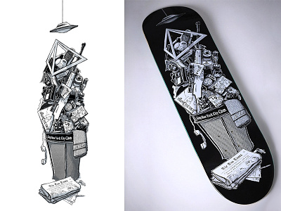 theories decade design illustration skateboard skateboard graphic theories brand theories of atlantis