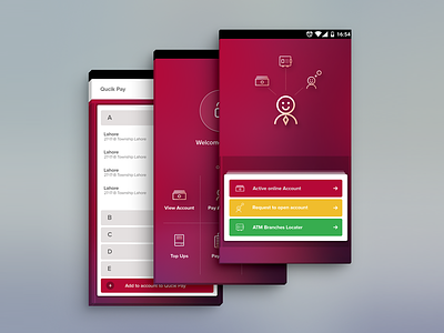 Android app for customer app interface ui ux