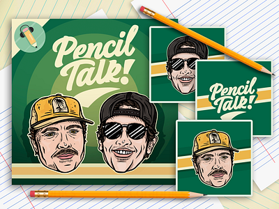 Pencil Talk Pod. austin designer austin texas branding cover art design graphic designer illustration podcast