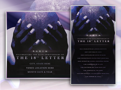 The 18th Letter Anniversary Tour. album cover austin designer austin texas cover art design illustration music tour artwork tour poster