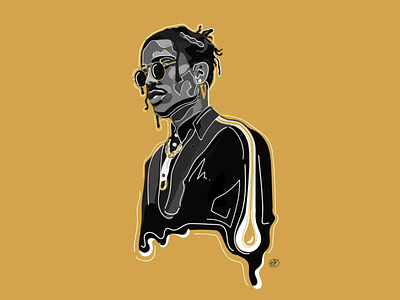 A$AP Rocky: Illustrative Graphic album art design graphic illustration rapper