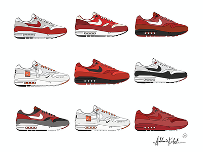 85 Air Max 1's // Multiple Colorways austin designer austin texas design graphic graphic art illustration nike air vector