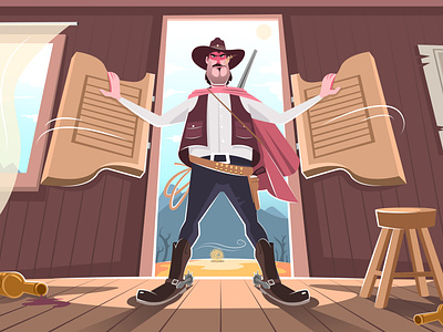 The Cowboy Illustration