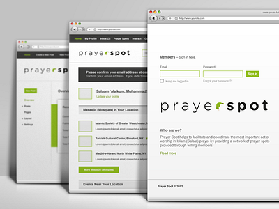 Prayerspot UI/UX Design blog design log in logo maps sign in sign up ui ux web design