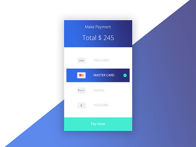 Payment Type Selection Screen UI Design application flat minimal design mobile mobile screen mobile screens. ui ux ux design