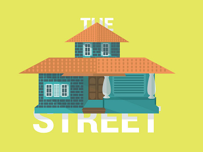 South Indian house illustration flat house illustration indian house south indian house streets
