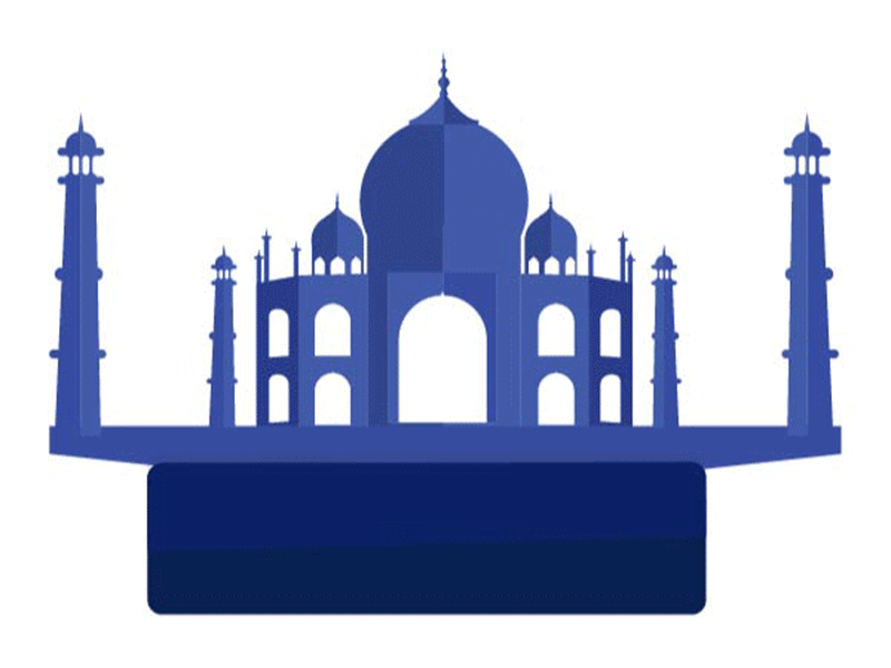 Taj Mahal New Illustration animation blue gif illustration love symbol of love taj mahal