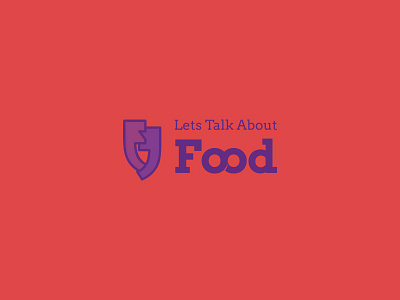 Lets Talk About Food colors contrast colors food food review infinity logo review share talk talk logo typo