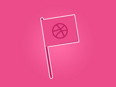 on it's own ! dribbble flag playoff sticker