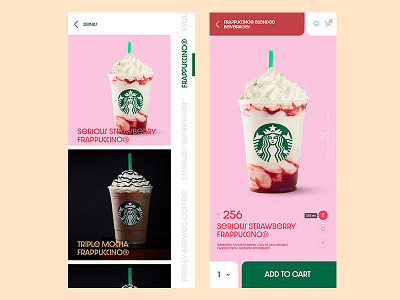 Starbucks Redesign app app redesign coffee colors design flat design starbucks ui ui redesign ux ux design