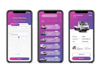 Truck Booking App UI