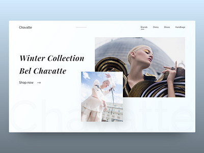 Fashion luxury - website blue fashion store ui website