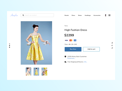 Product page experience design fashion store ux