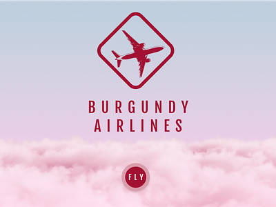 Burgundy Airlines figma logo ui web zafuzi