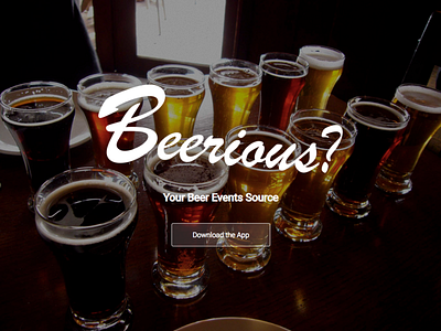 Beerious? Website Landing Page art direction branding design logo responsive ui ux web web design website redesign