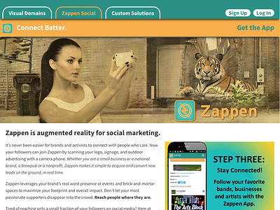Zappen Website art direction augmented reality branding design gif animation logo responsive web web design