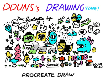 Doodle character dduns doodle illust