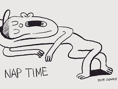 Nap time character dduns illustration