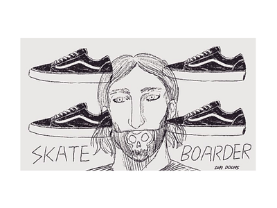 skate boarder character dduns illust skateboard vans