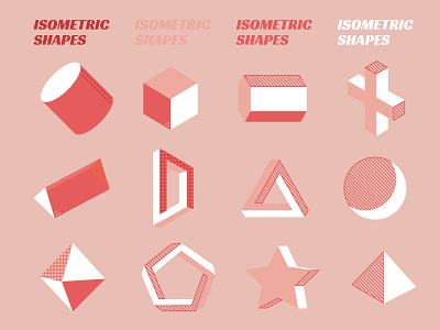 Geometric Shapes abstract basic basic shapes fotor geometric geometric shape geometry illustration isometric isometric shape pattern shape simple square sticker triangle