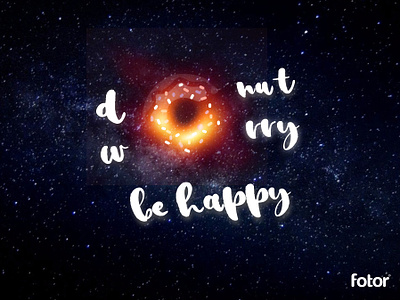 Donut Black Hole blackhole blackholeday donut doughnut ehtblackhole fotor space universe