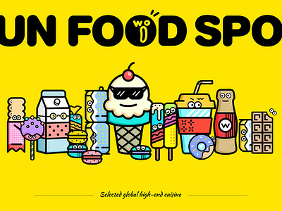 woo food-3 branding design flat illustration logo