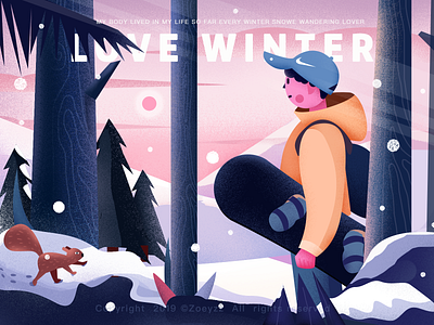 LOVE WINTER branding design illustration ui web website