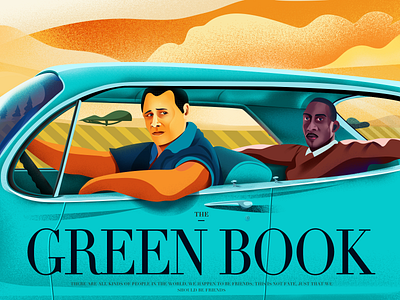 THE GREEN BOOK branding car design illustration movie art travel typography