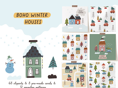 Boho Winter Houses