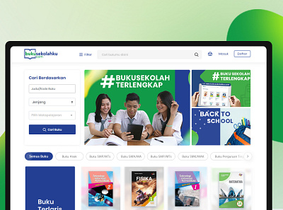 Erlangga - buku sekolahku corporate ecommerce mobile design official website online book store responsive