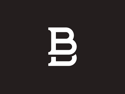 BB Letters b black black white black and white brand clean design icon letter b logo monogram negative space simple white