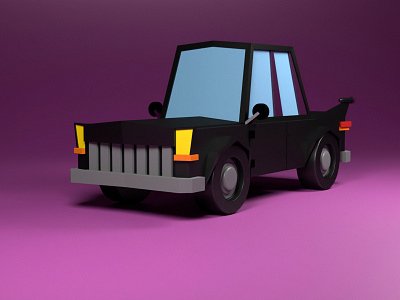 DevilCar ? 3d blender car illustration lowpoly