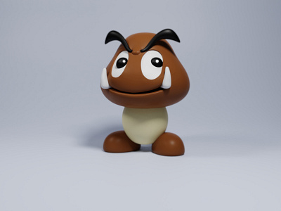 Goomba 3d blender illustration