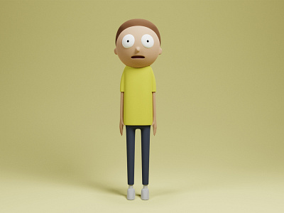 Morty 3d blender illustration rickandmorty