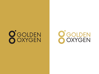 Golden Oxygen Logo branding branding designer design flat graphic design logo logo designer oxygen typography vector