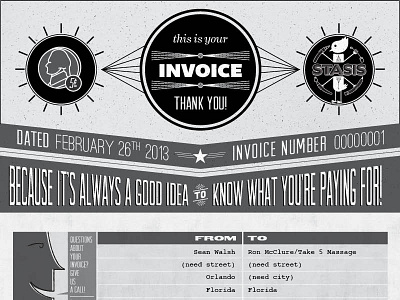 Invoice design invoice stasis texture thank you