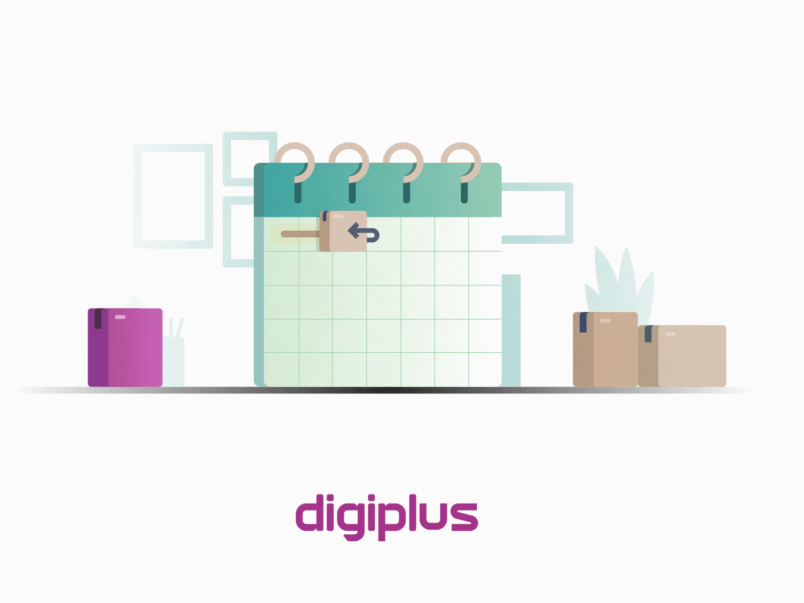 Digiplus - 30 Day Return animation calendar design digikala digiplus illustration motion return service