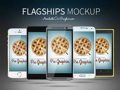 Flagships Mockup galaxy htc iphone lumia mockup samsung sony z2