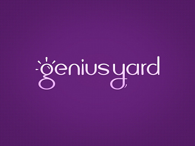 Genius Yard Logo font genius idea lamp logo logotype type yard