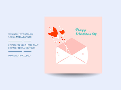 valentines day social media banner template